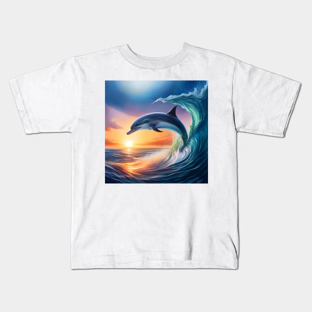 Dolphin Kids T-Shirt by Colin-Bentham